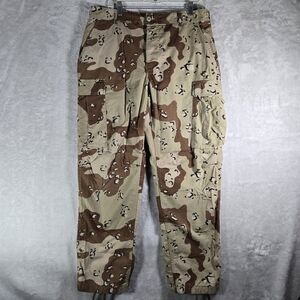 US Military Cargo Pants Medium Reg 34x32 Chocolate Chip Camo Desert Storm 1990